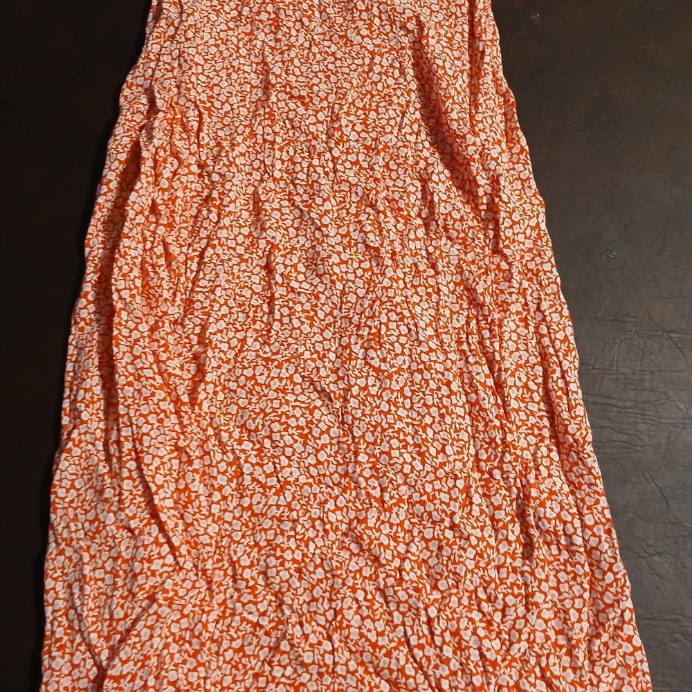 Orange Floral Women's Skirt